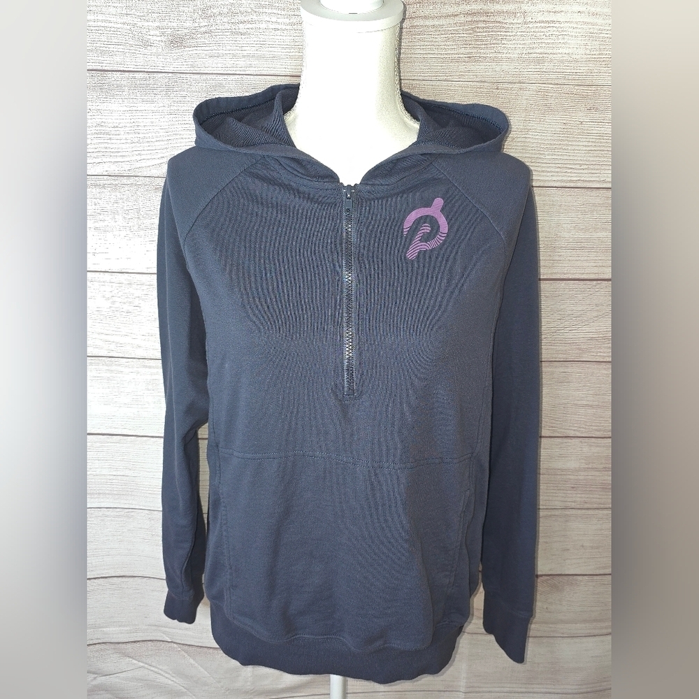 Peloton French Terry Half Zip Graphic Hoodie Size Small